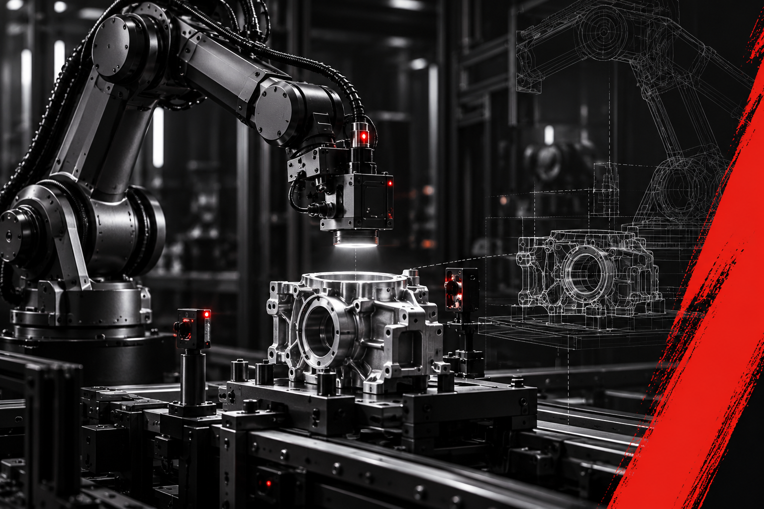 Robotics, machine vision and a digital twin in an industrial AI setting